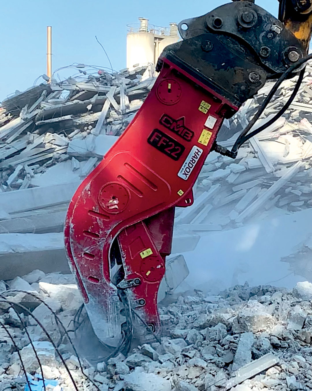 frantumatore per escavatore, frantumatore per escavatore distrugge e ricicla